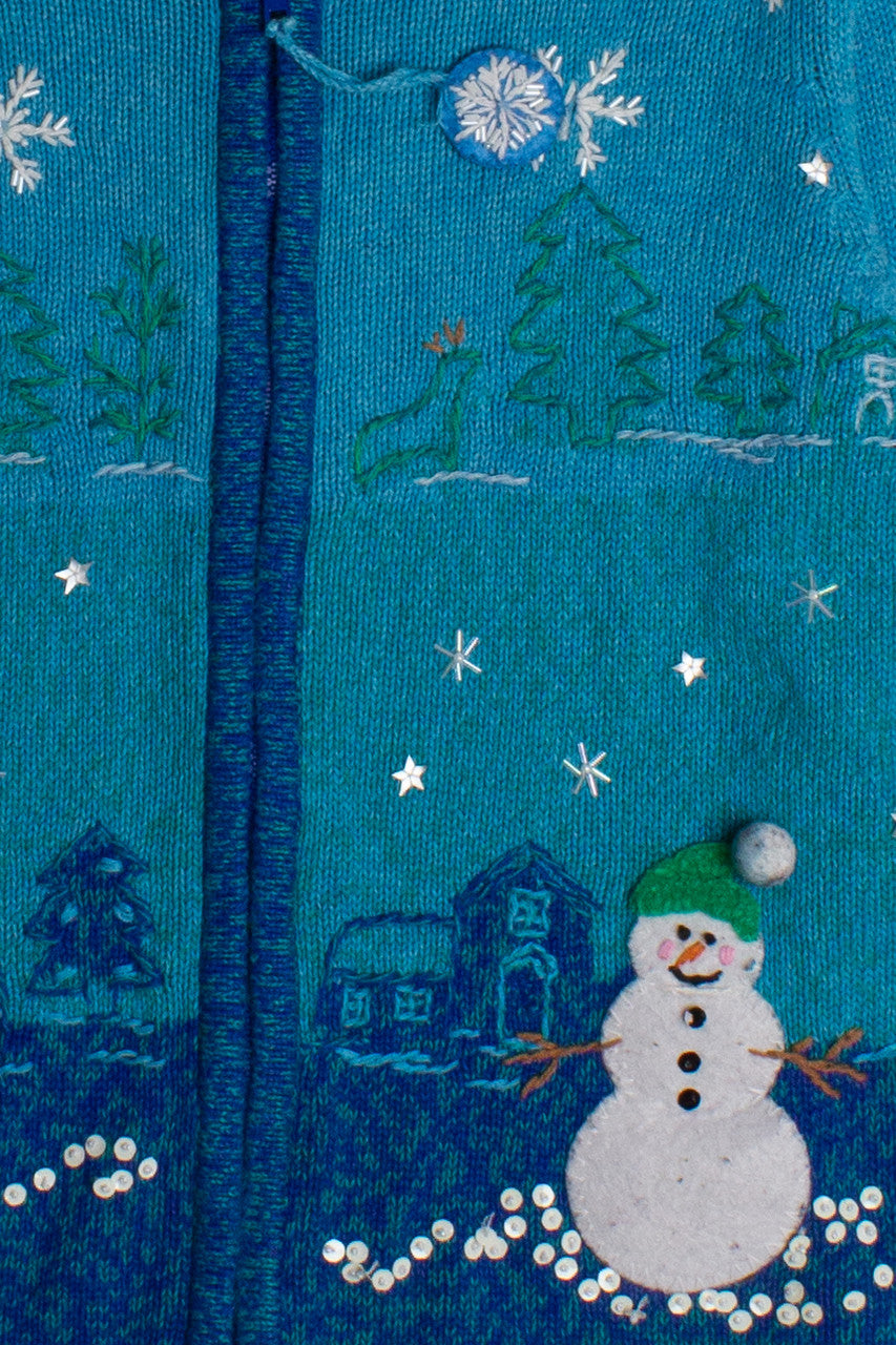 Blue Ugly Christmas Cardigan 60151