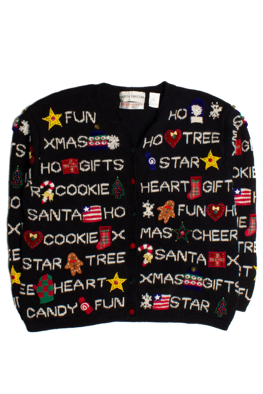 Black Ugly Christmas Cardigan 60171
