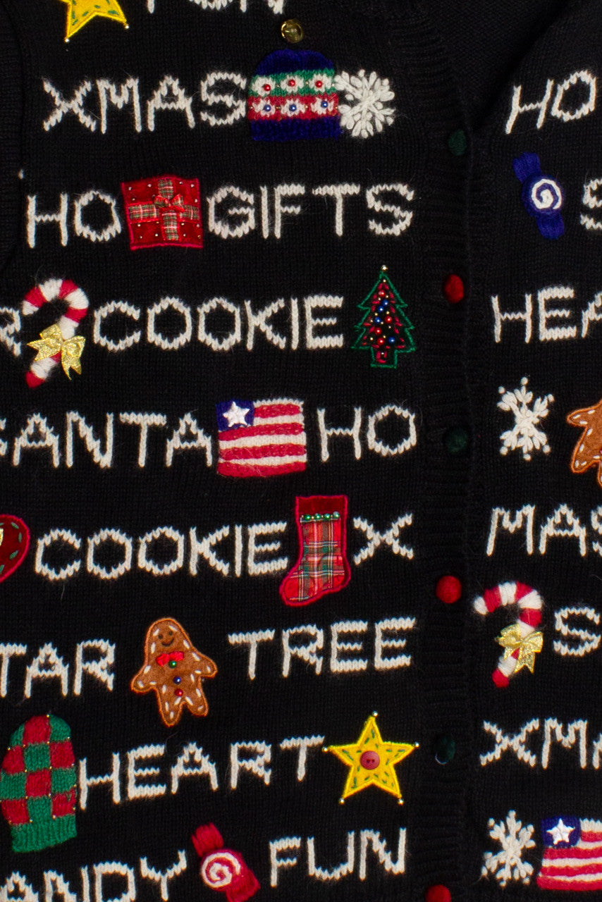 Black Ugly Christmas Cardigan 60171