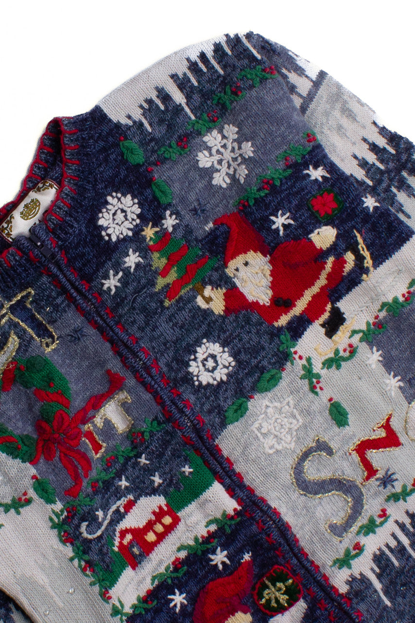 Blue Ugly Christmas Cardigan 60298