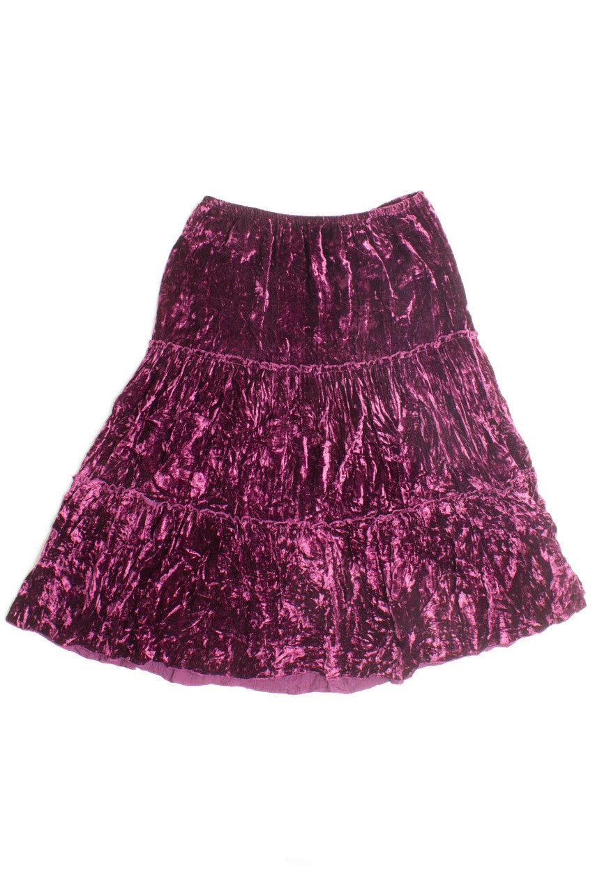 Vintage Sweet Lily Velvet Skirt (1990s)