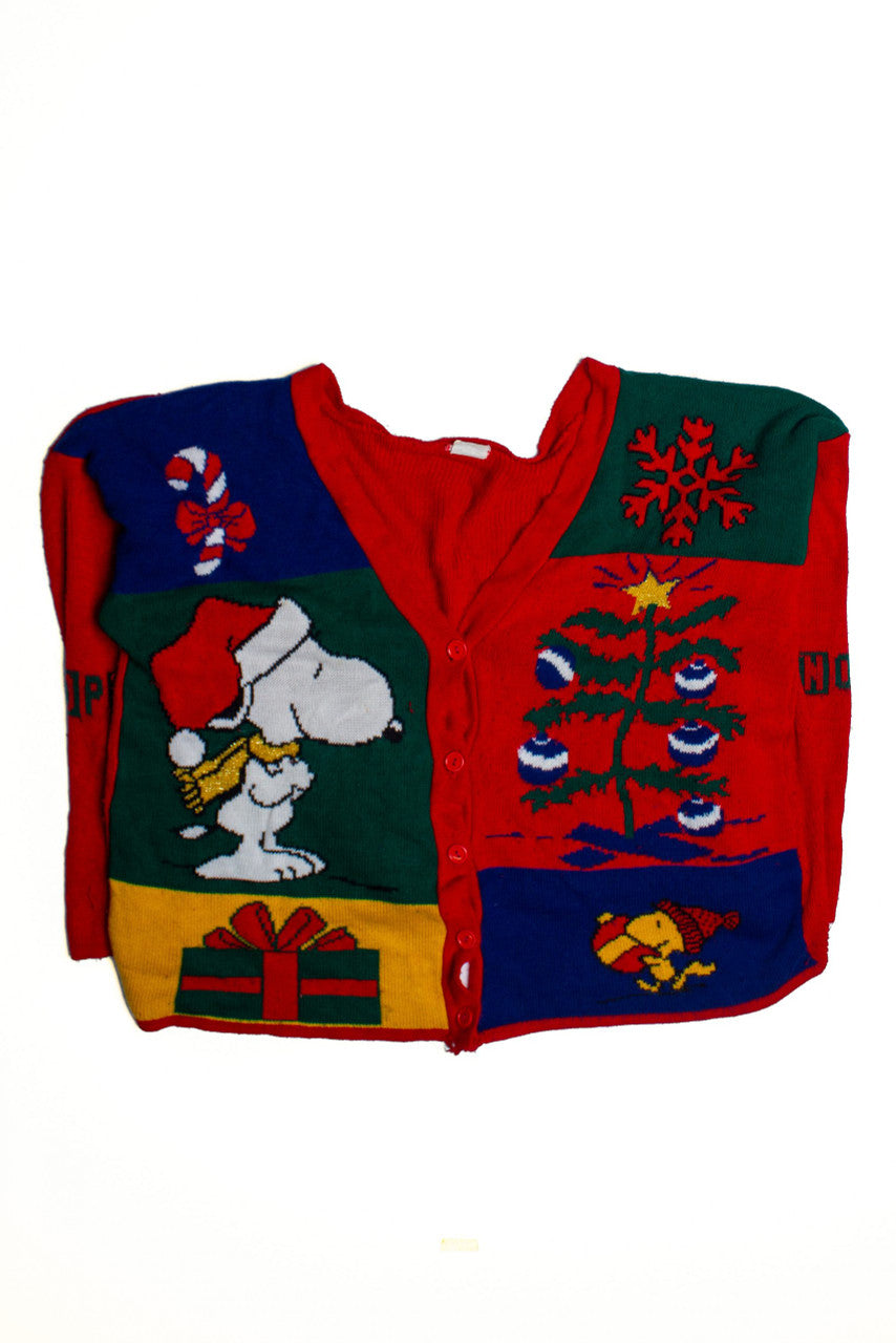 Vintage Snoopy And Woodstock Ugly Christmas Sweater 60472