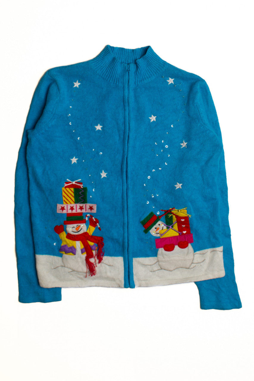 Blue Ugly Christmas Cardigan 60475