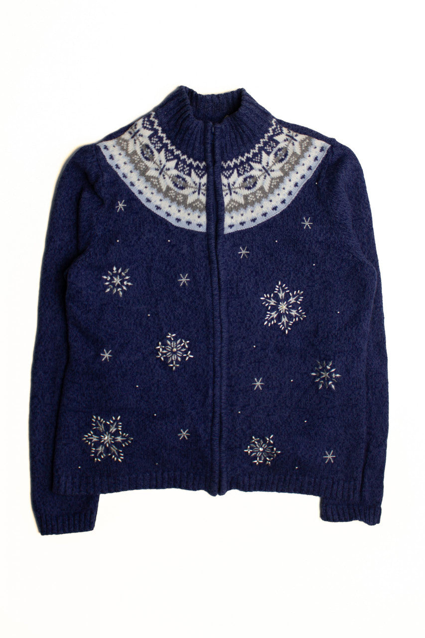 Blue Ugly Christmas Cardigan 60524