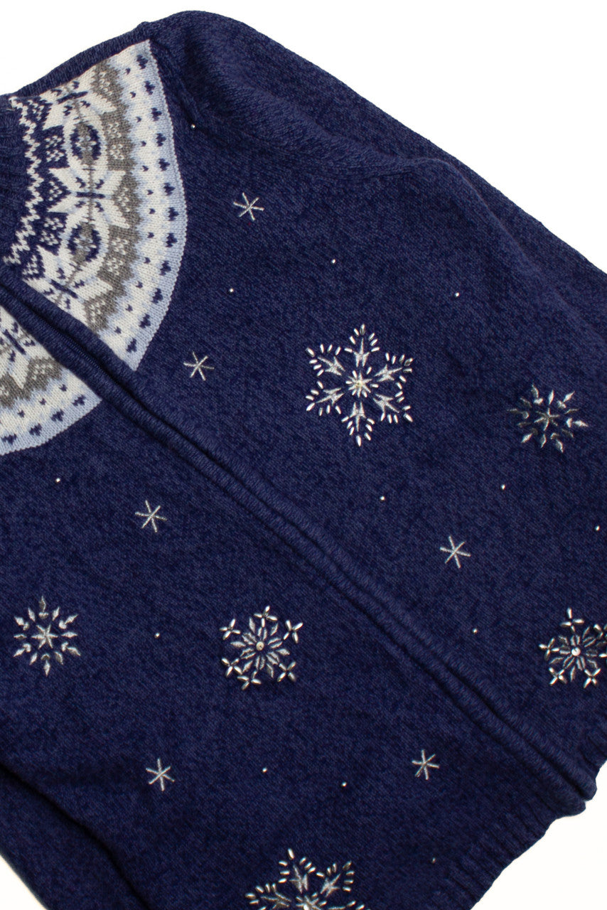 Blue Ugly Christmas Cardigan 60524