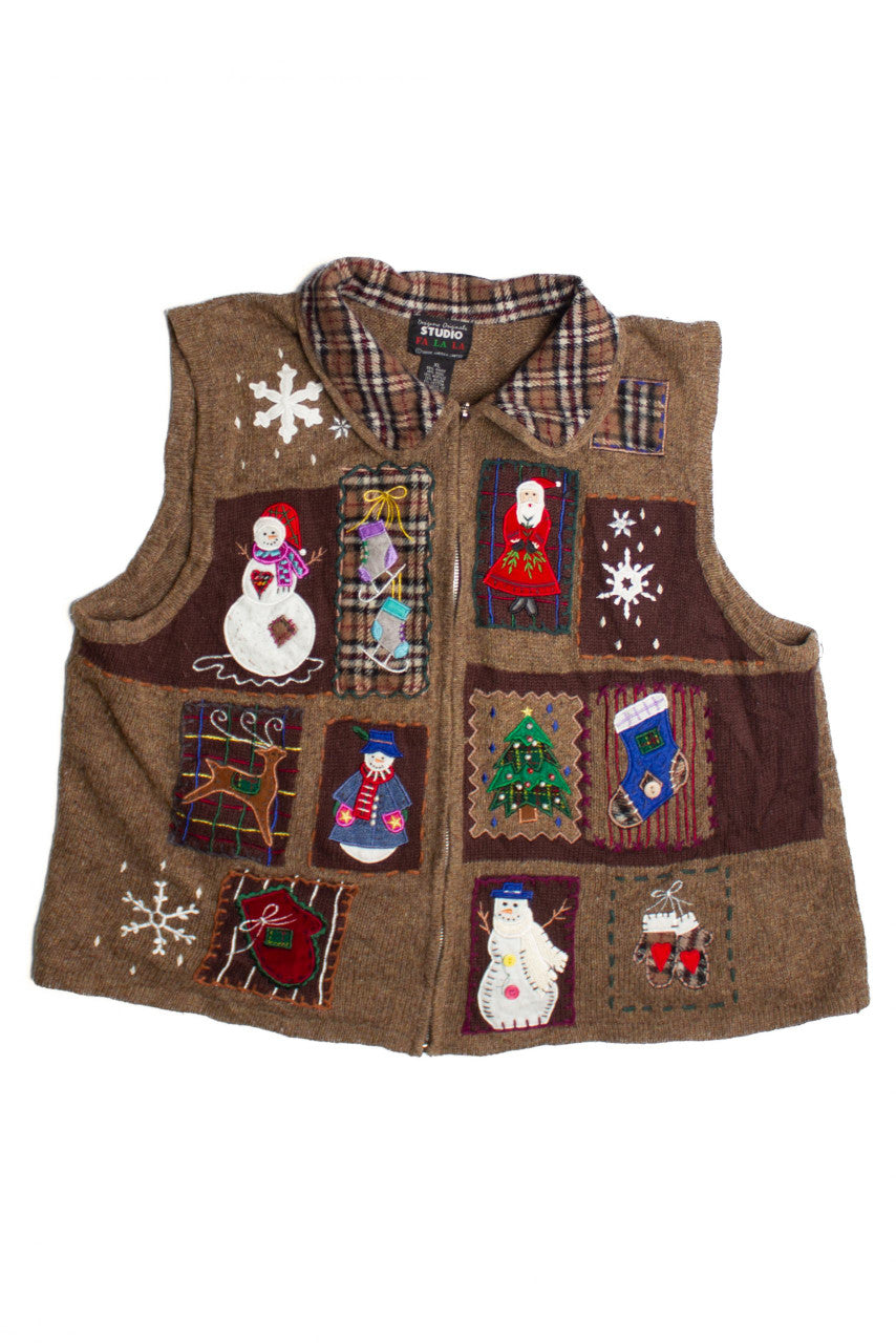 Brown Ugly Christmas Vest 60559