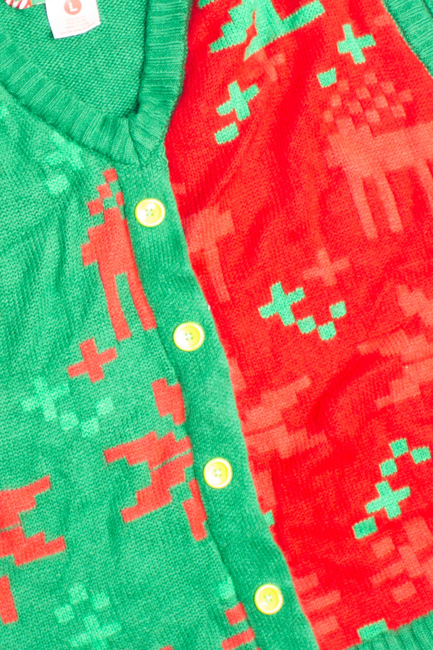 Red & Green Patterned Ugly Christmas Vest 60673