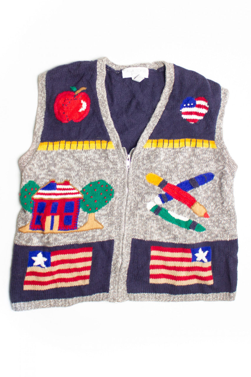 Gray Ugly Christmas Vest 60674