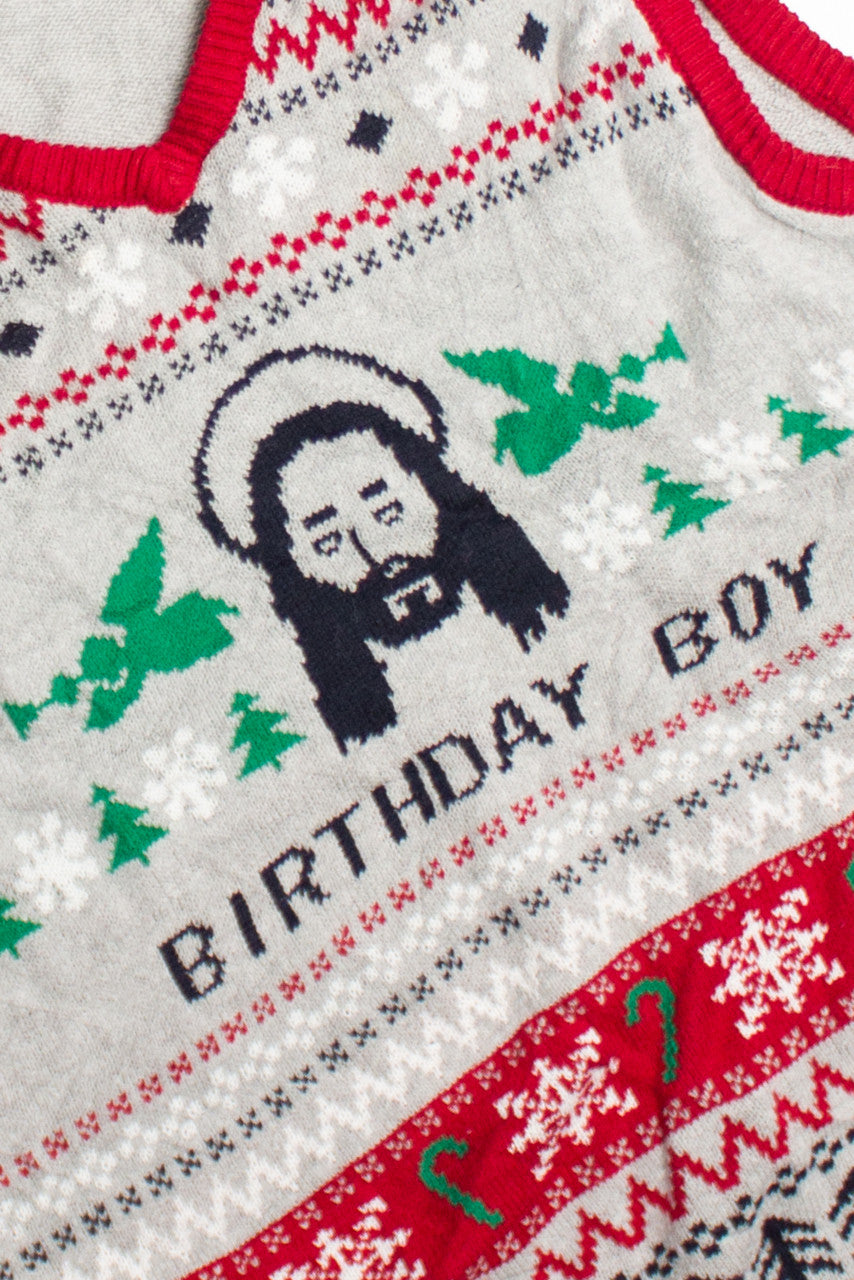 "Birthday Boy" Jesus Ugly Christmas Vest 60678