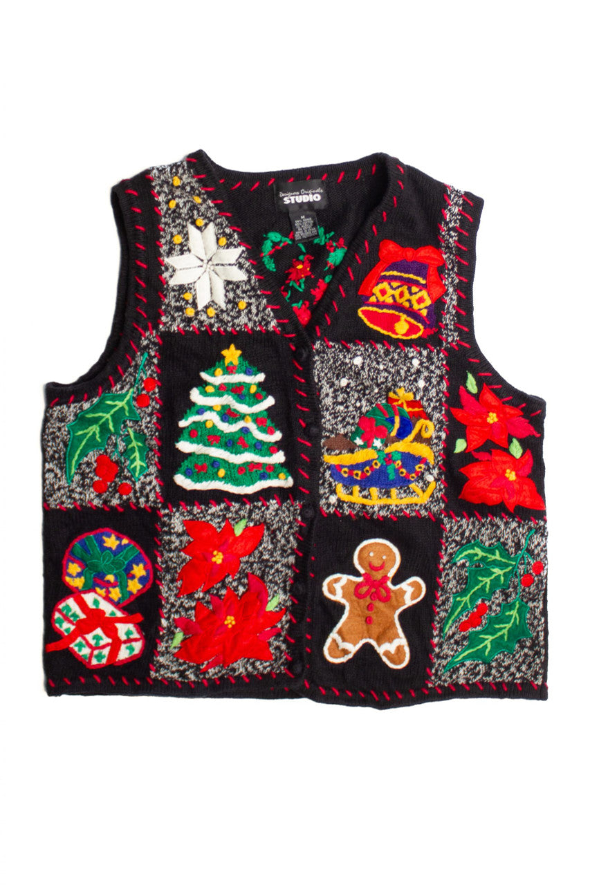 Black Ugly Christmas Vest 60709