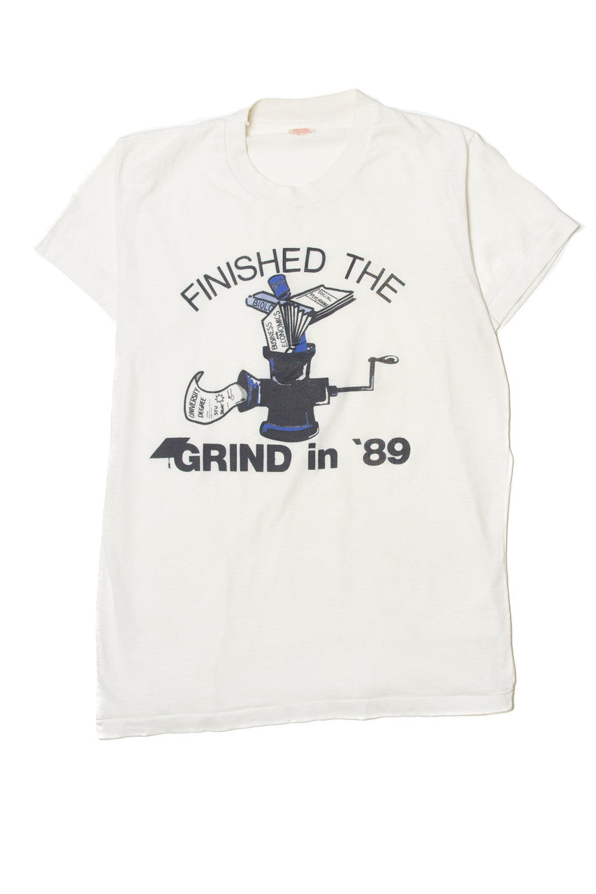 Vintage "Finished The Grind in '89" Graduation T-Shirt