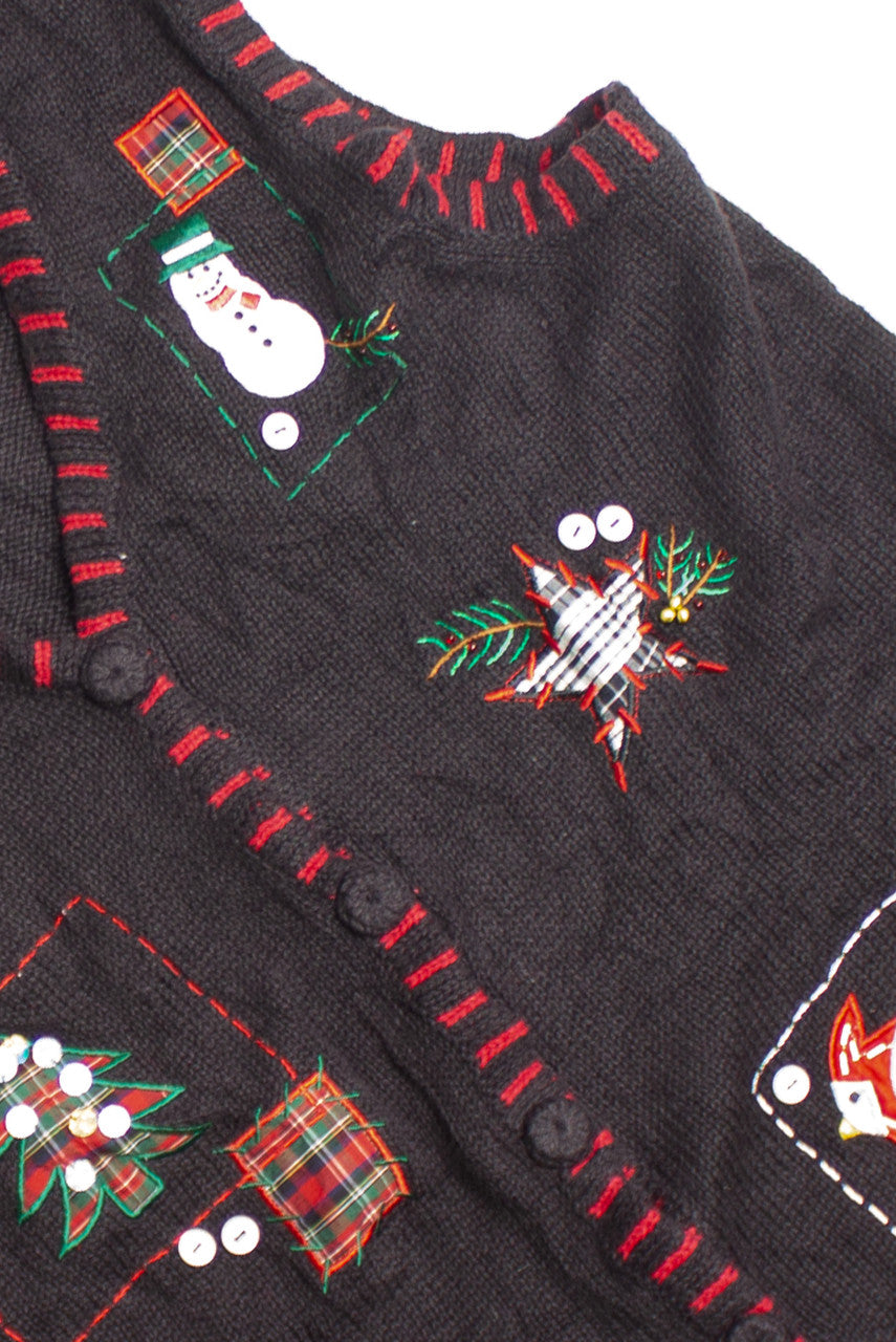 Black Ugly Christmas Vest 60798