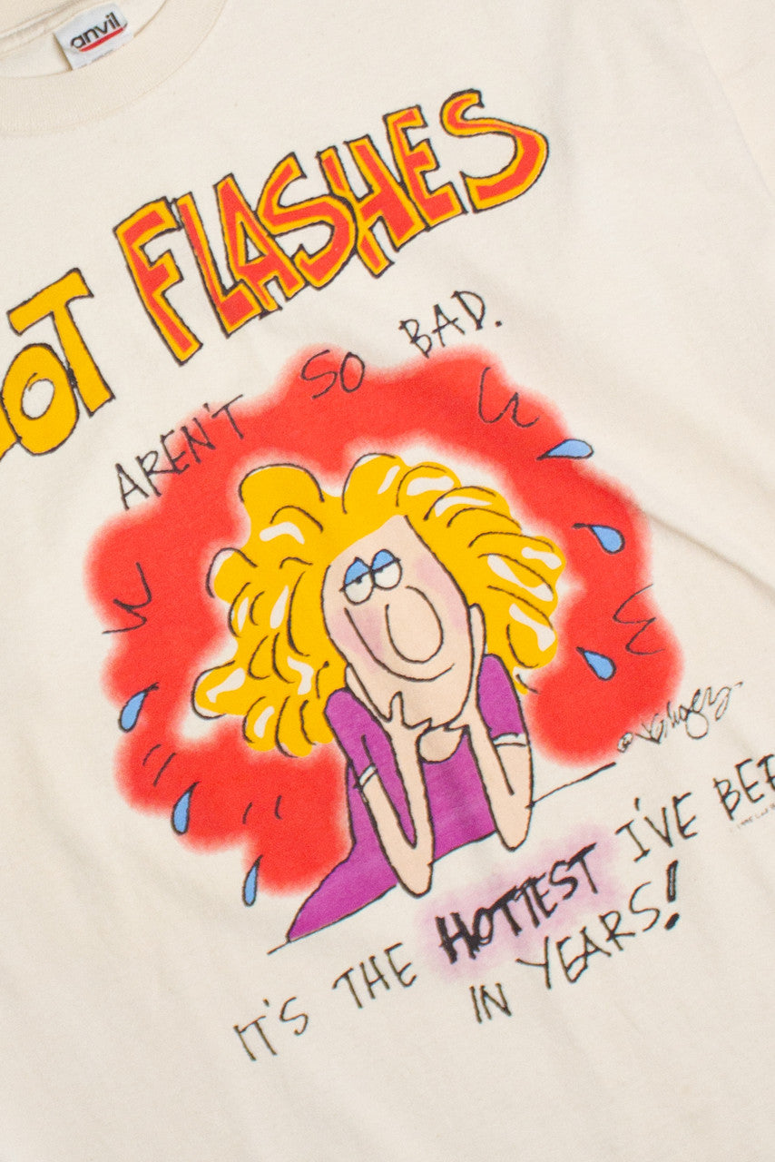 Vintage Funny Hot Flashes T-Shirt (1990s)