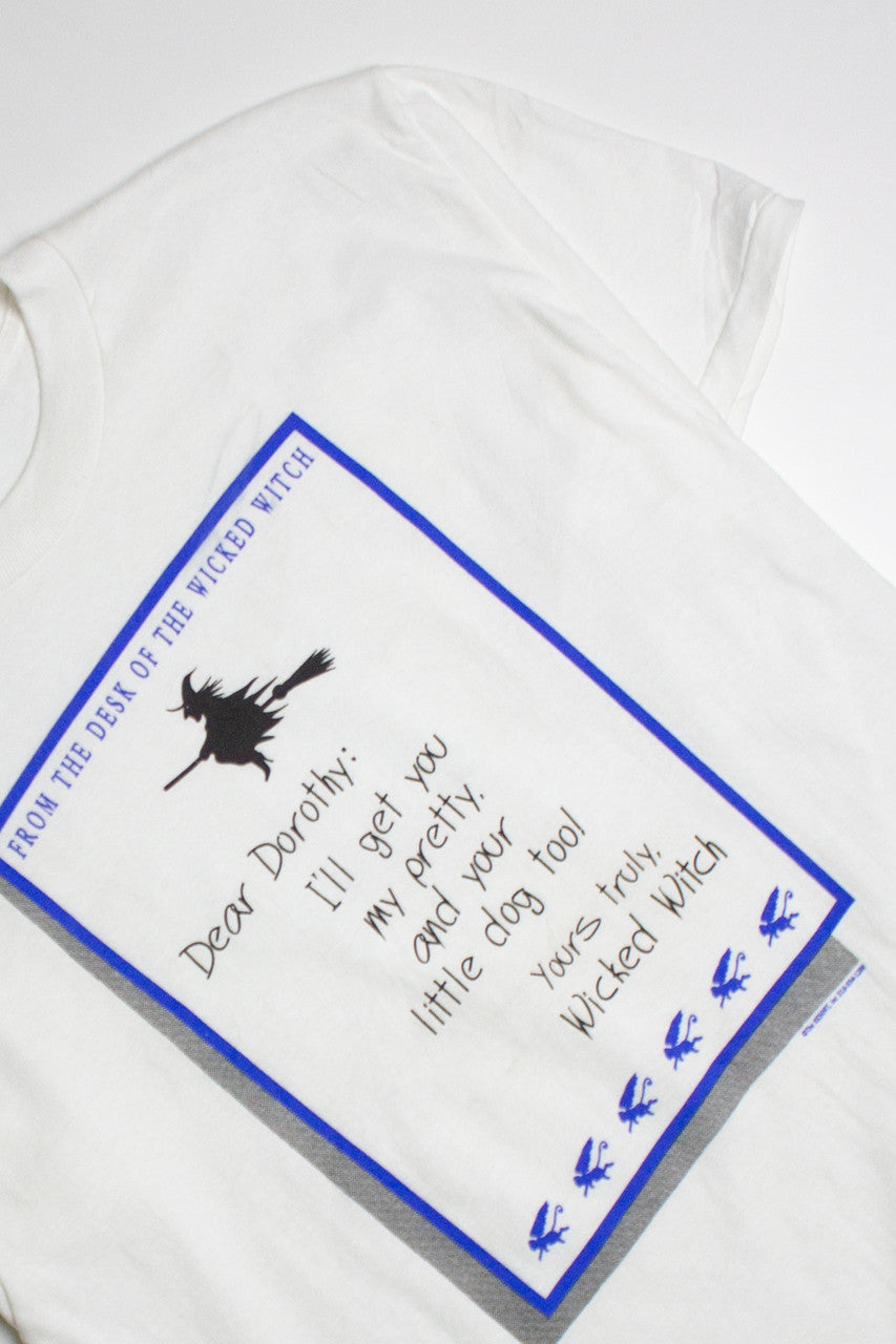 Vintage Wizard Of Oz, Letters From The Wicked Witch T-Shirt (1990s)