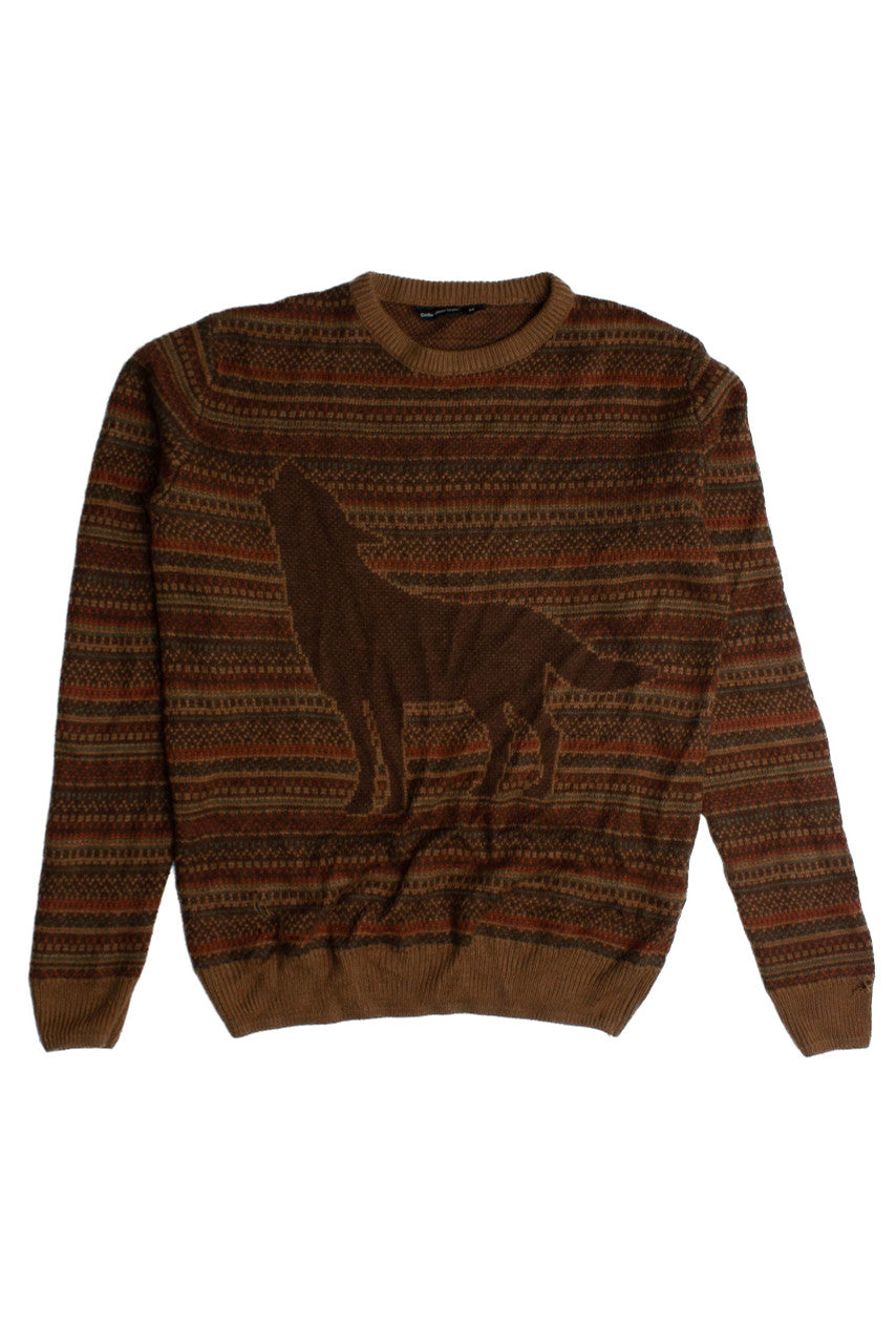 Cedar Wood State Wolf 80s Sweater