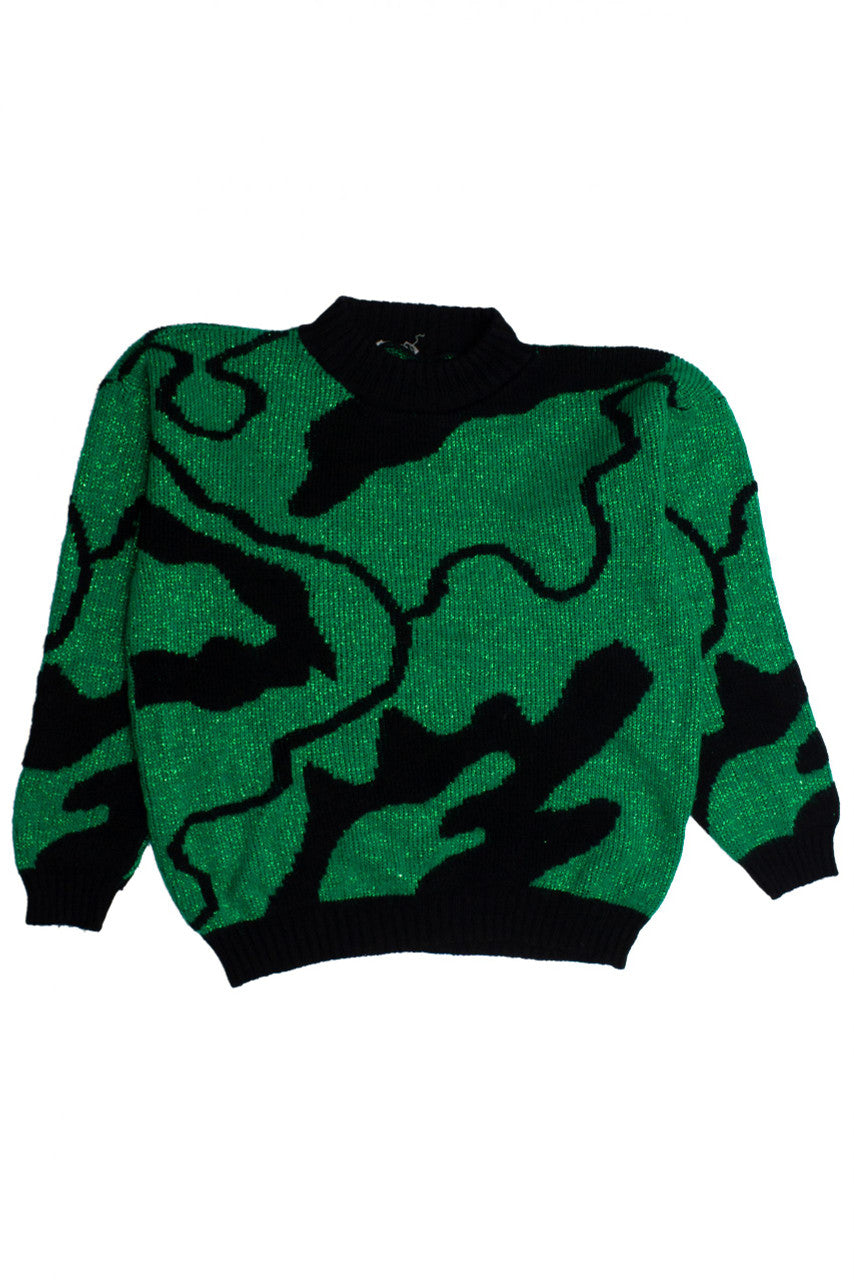 Vintage Funky Green 80s Sweater (1980s)