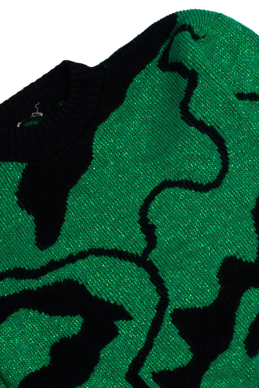 Vintage Funky Green 80s Sweater (1980s)