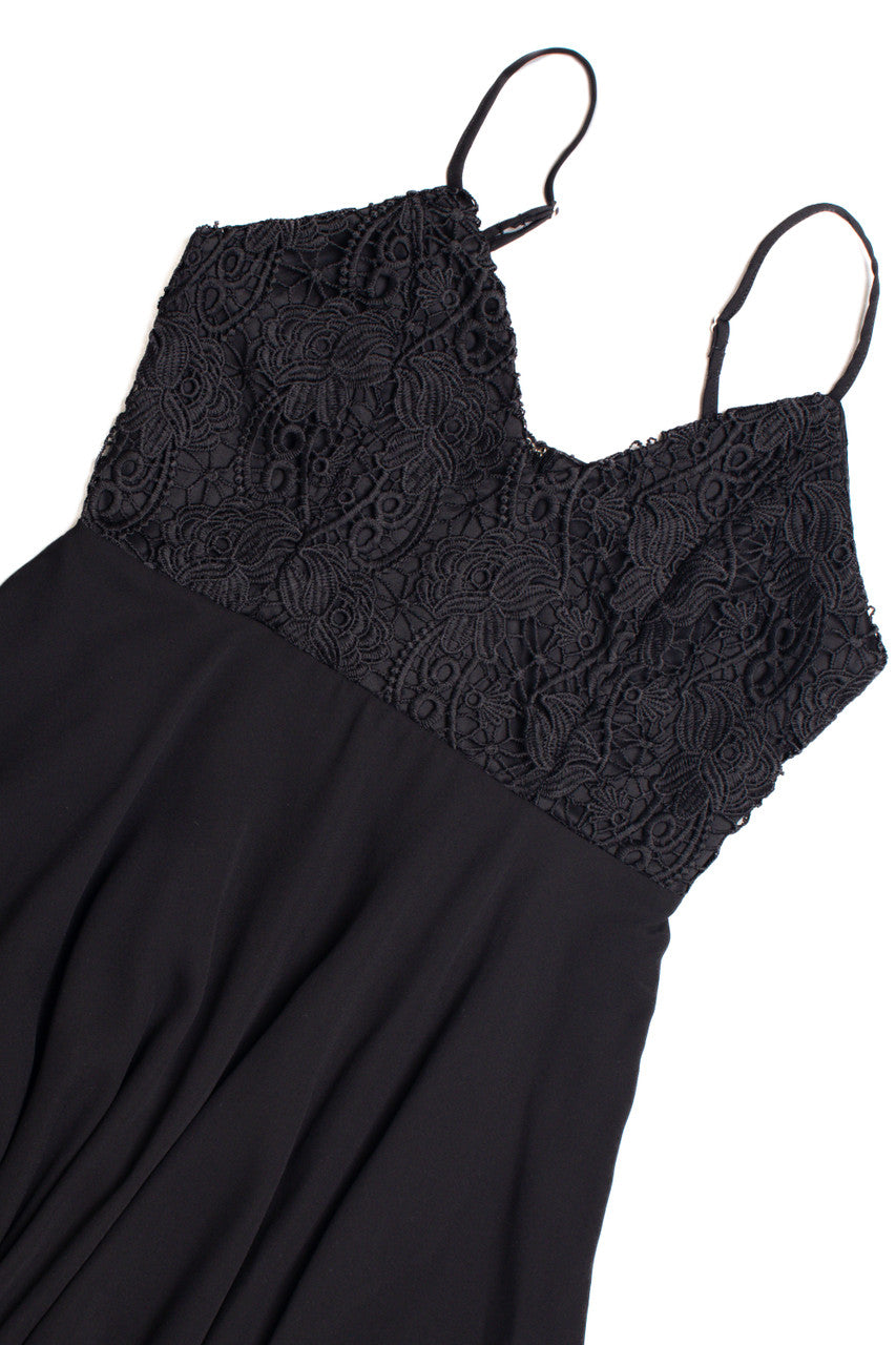 Black Lace Top Mini