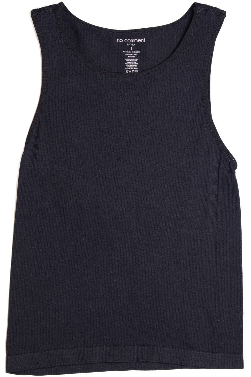 Black Seamless Crew Neck Tank
