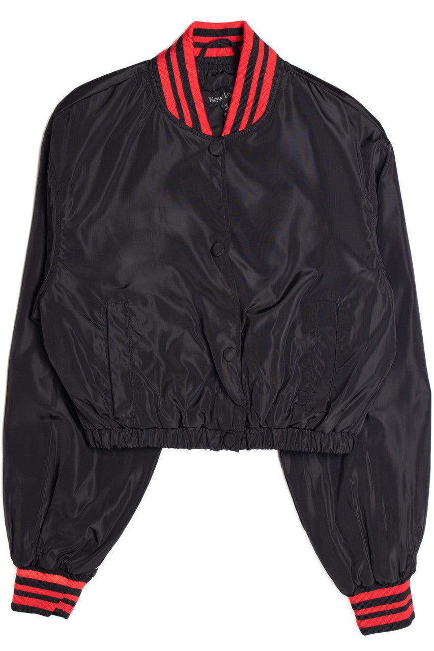 Black Silk Varsity Jacket