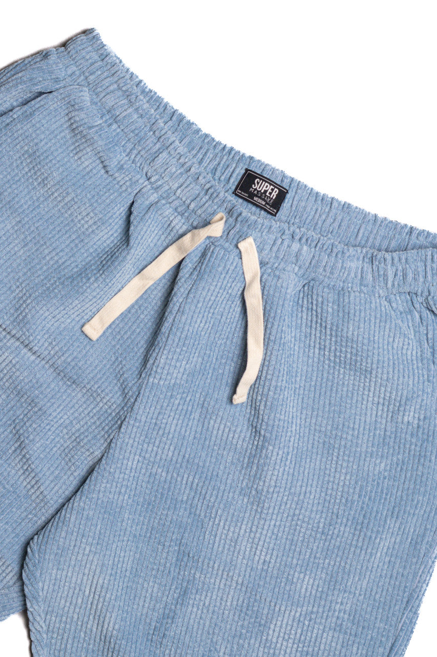 Dusty Blue Washed Corduroy Shorts