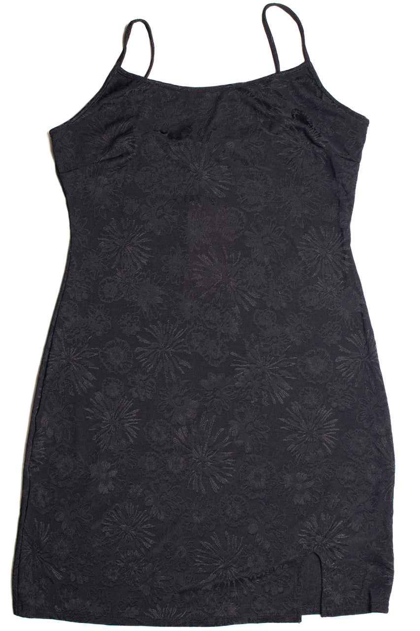 Black Jacquard Mini Dress