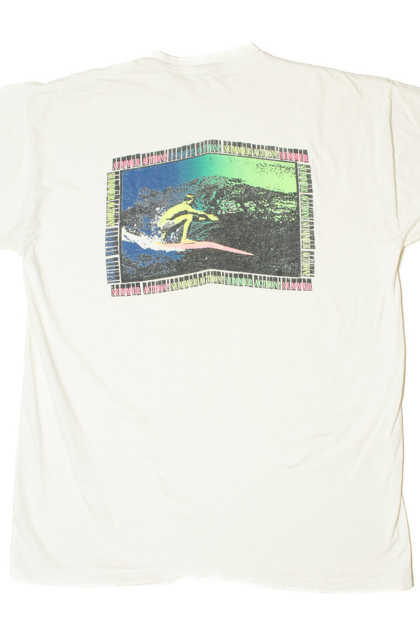 Vintage 1988 "Summer Action" Pastel Surf Body Glove T-Shirt