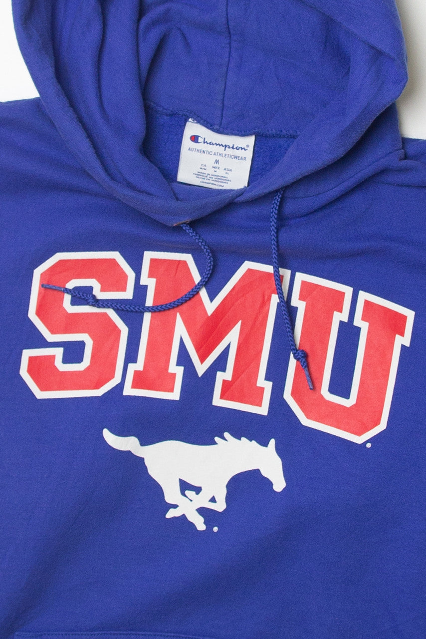 Vintage Champion SMU Southern Methodist University Hooded Sweatshirt