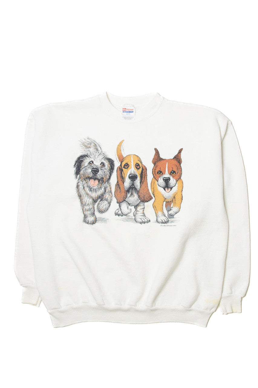 Vintage Hanes Three Dogs Front/Back Sweatshirt