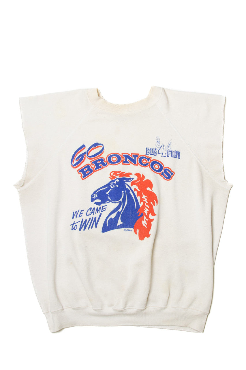 Vintage Hanes "Go Broncos" Sleeveless Sweatshirt (1990s)