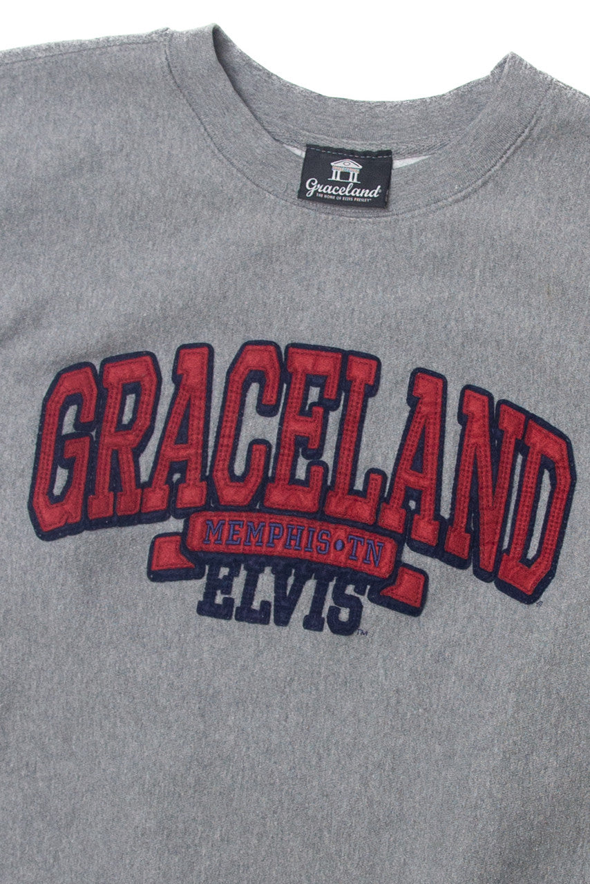 Recycled Graceland Memphis Tennessee Elvis Sweatshirt