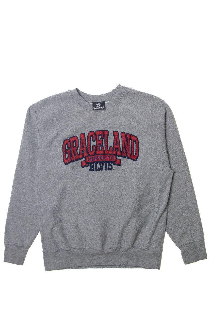 Recycled Graceland Memphis Tennessee Elvis Sweatshirt