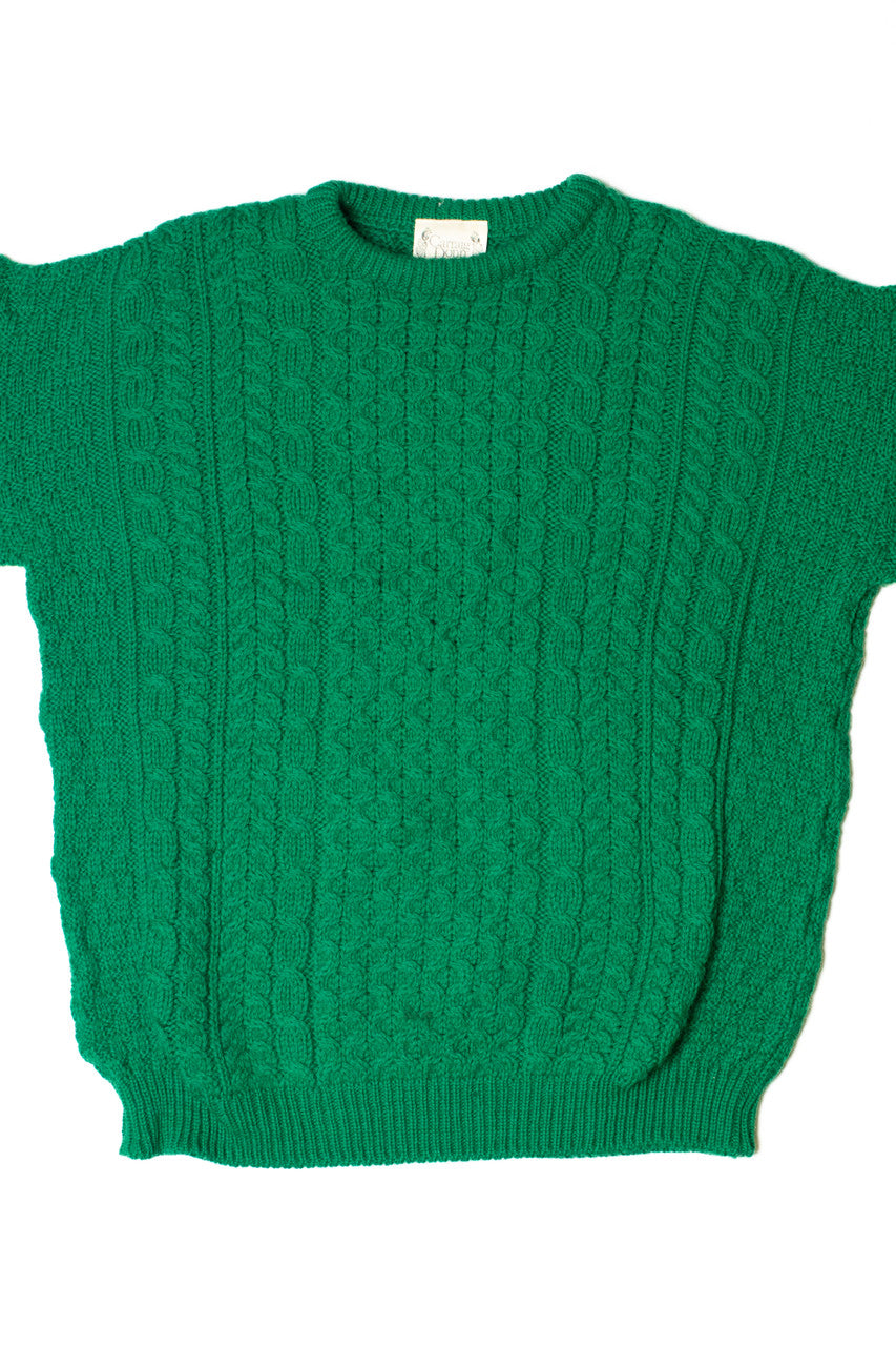 Vintage Carraig Donn Green Fisherman Sweater