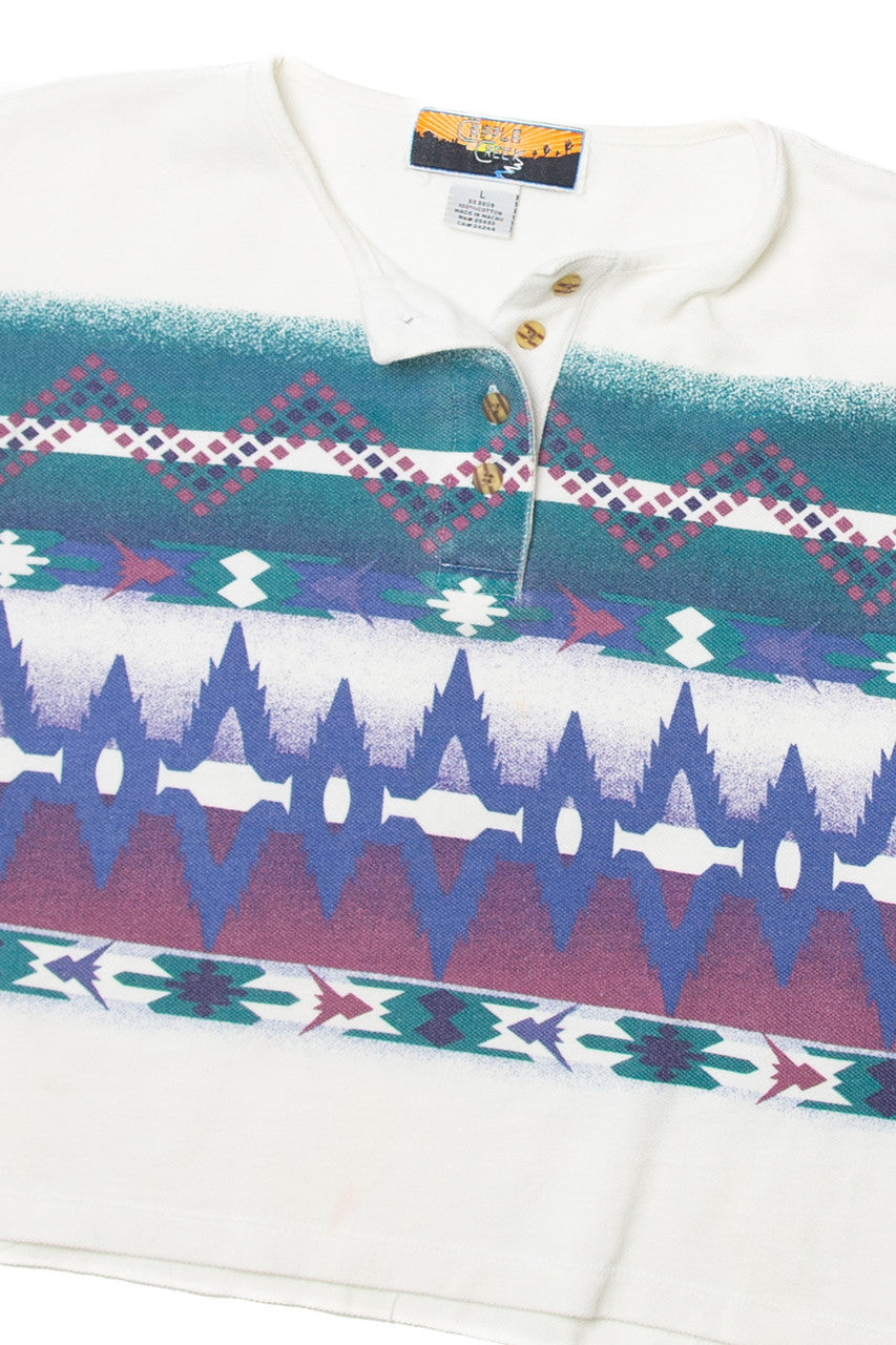 Vintage Cripple Creek Patterned Crop Top