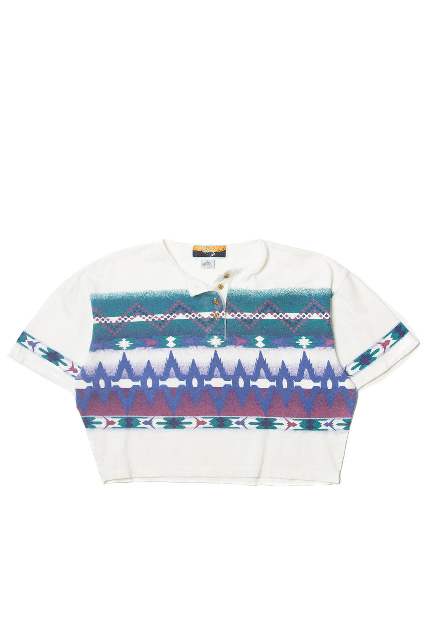 Vintage Cripple Creek Patterned Crop Top