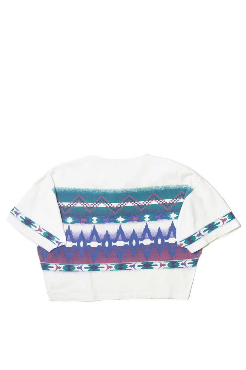 Vintage Cripple Creek Patterned Crop Top