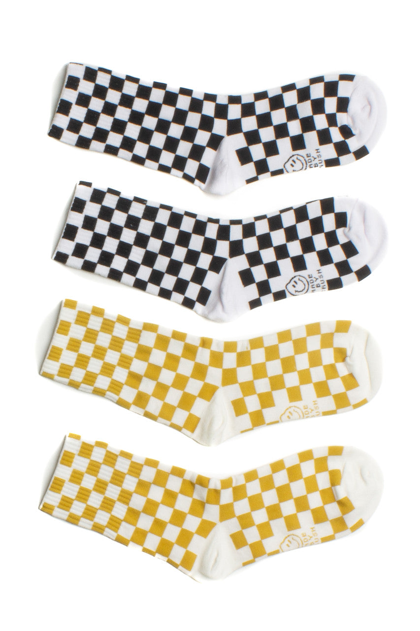 Black & White Checker Sock