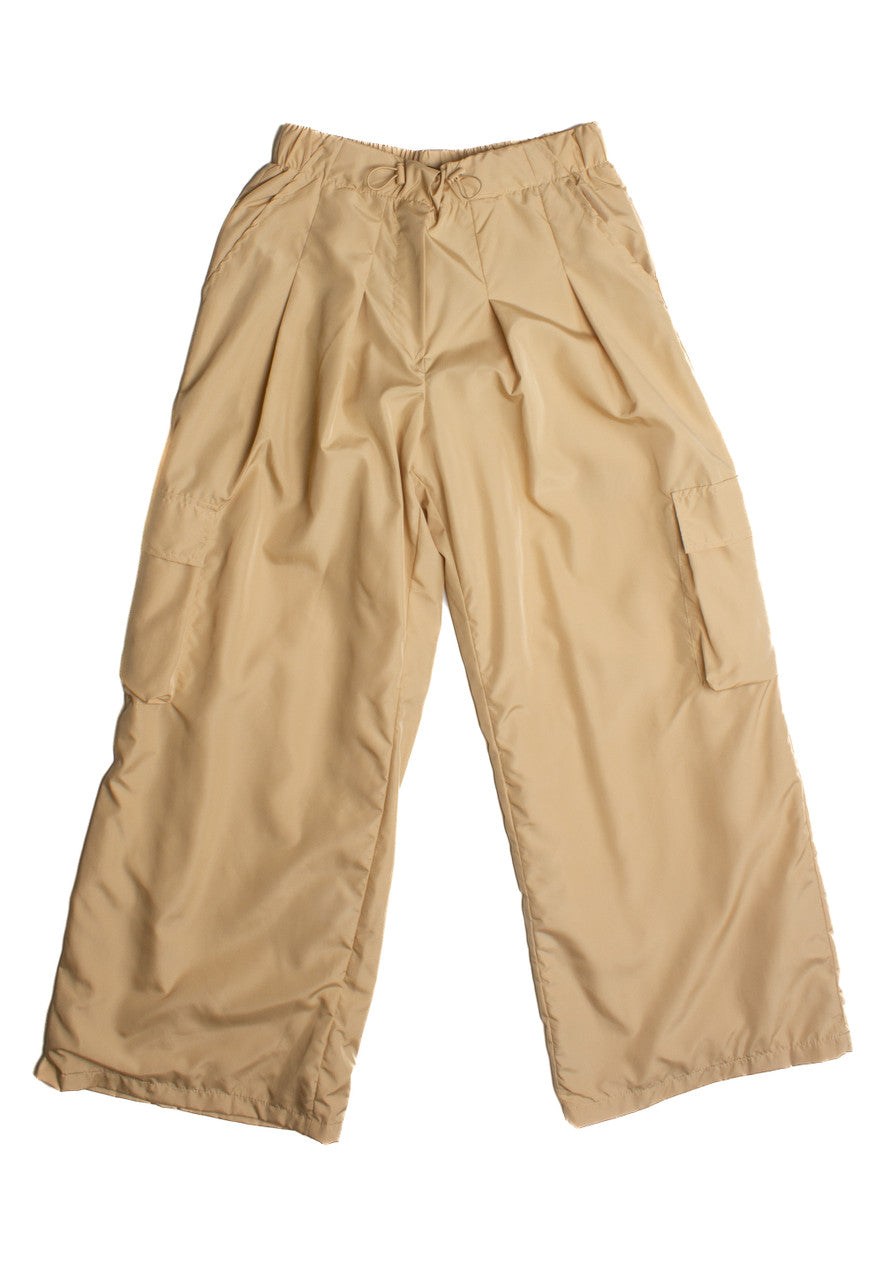 Sand Wide Leg Parachute Pants