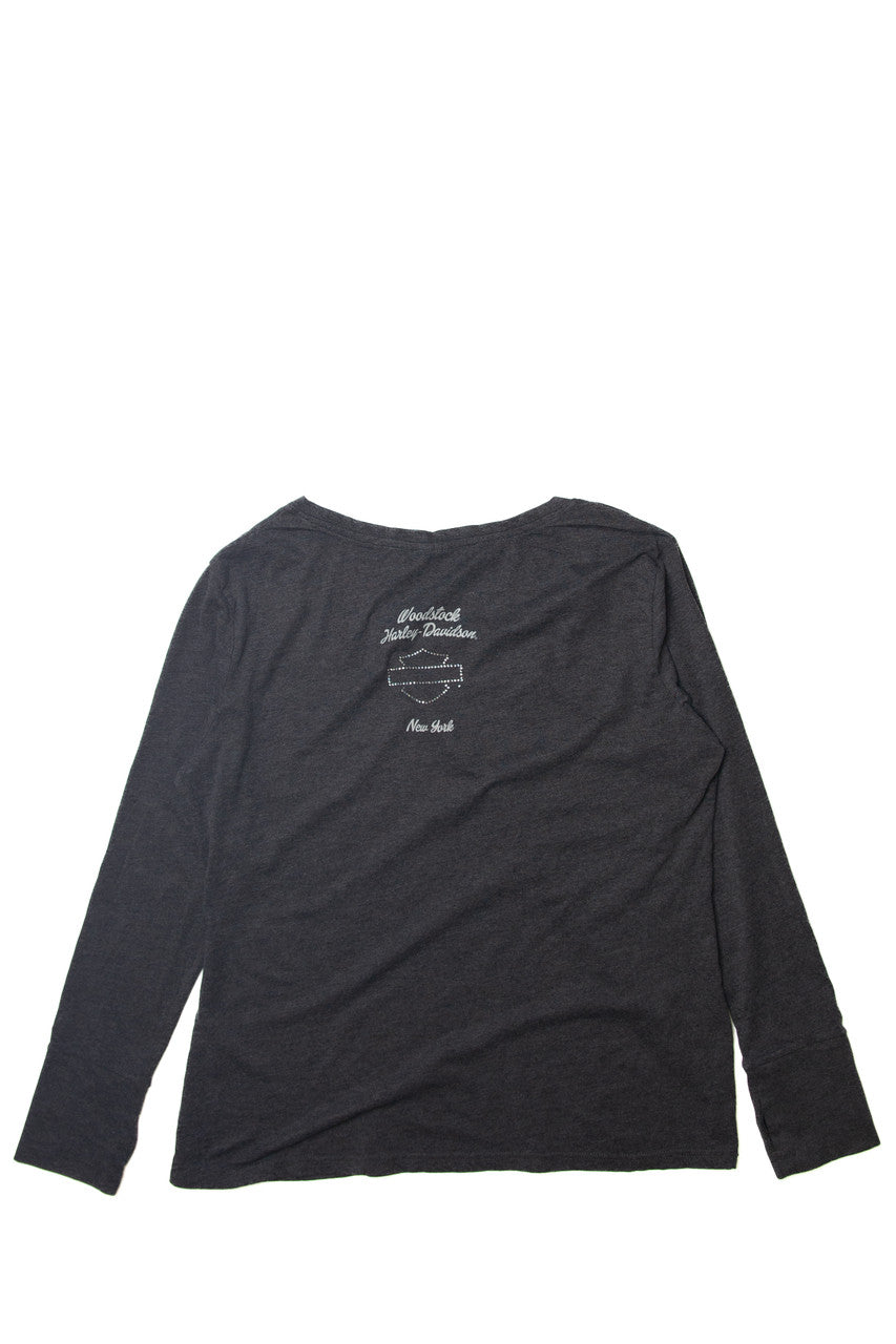 Harley Davidson Skull Heart Long Sleeve T-Shirt