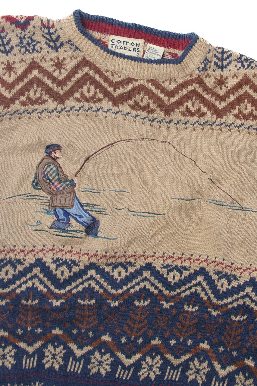 Vintage Cotton Traders Fisherman 80s Sweater