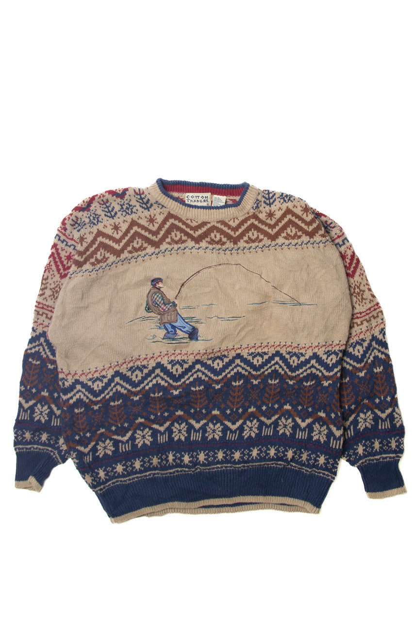Vintage Cotton Traders Fisherman 80s Sweater