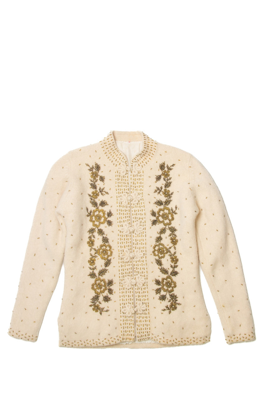 Vintage Bead Embroidered Sweater (1960s)