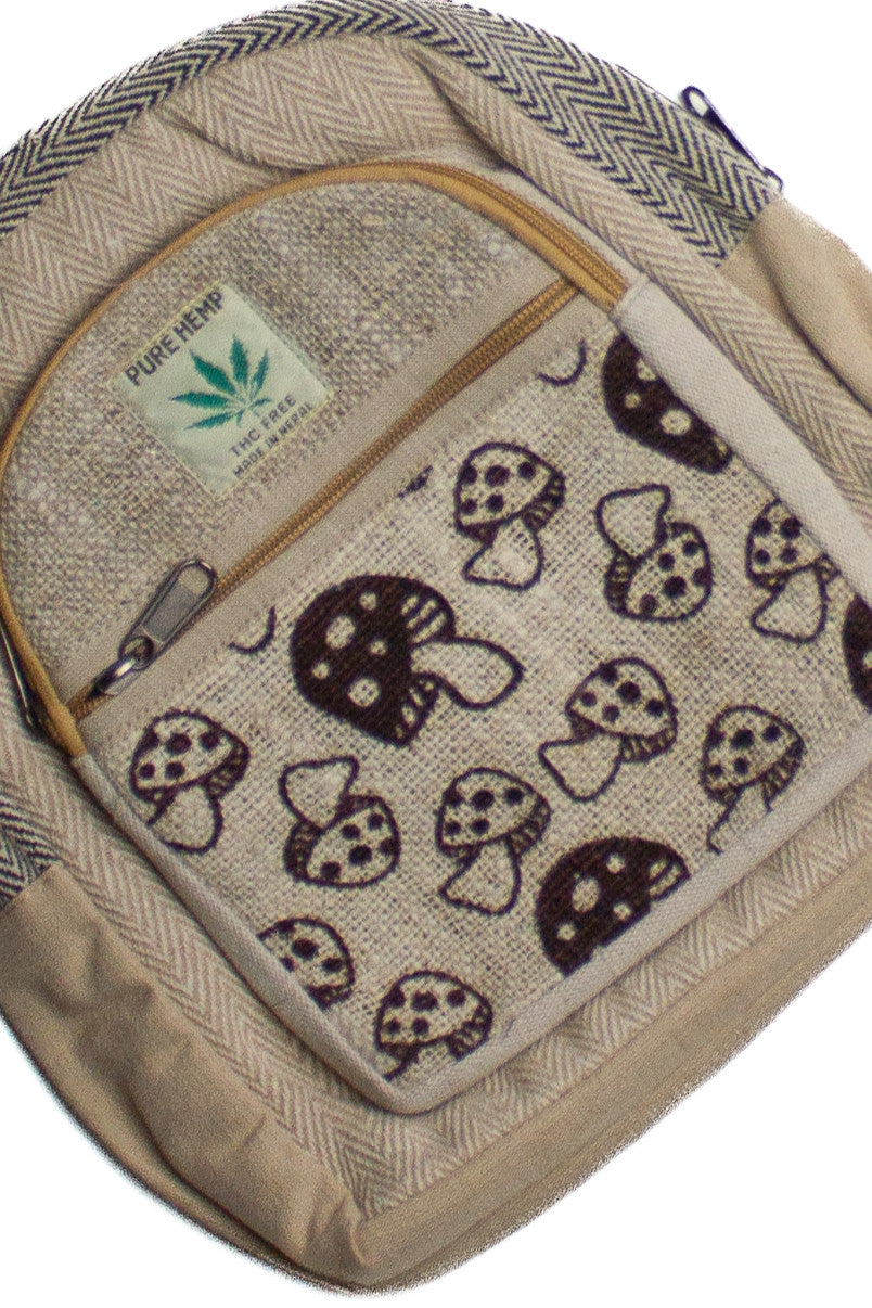 Hemp Mushroom Mini Backpack