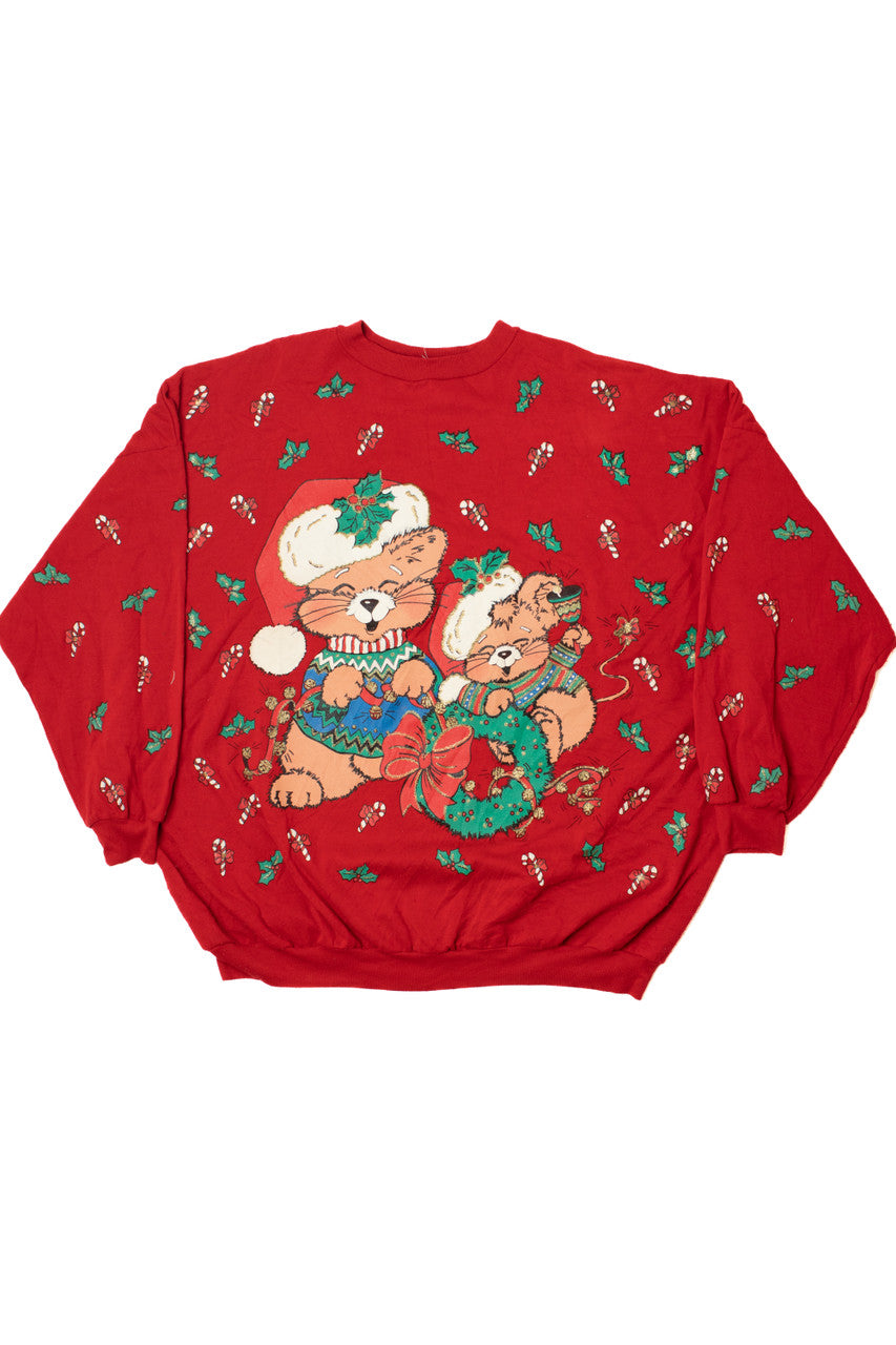 Cat And Mouse Ugly Christmas Sweatshirt 61608