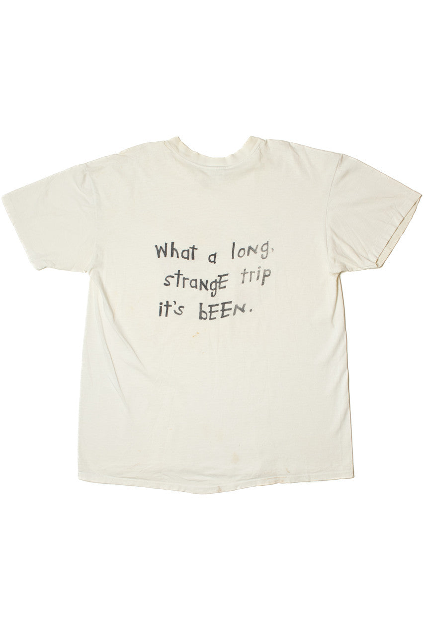 Vintage Distressed Calvin & Hobbes UCONN "What A Long, Strange Trip It's Been" T-Shirt