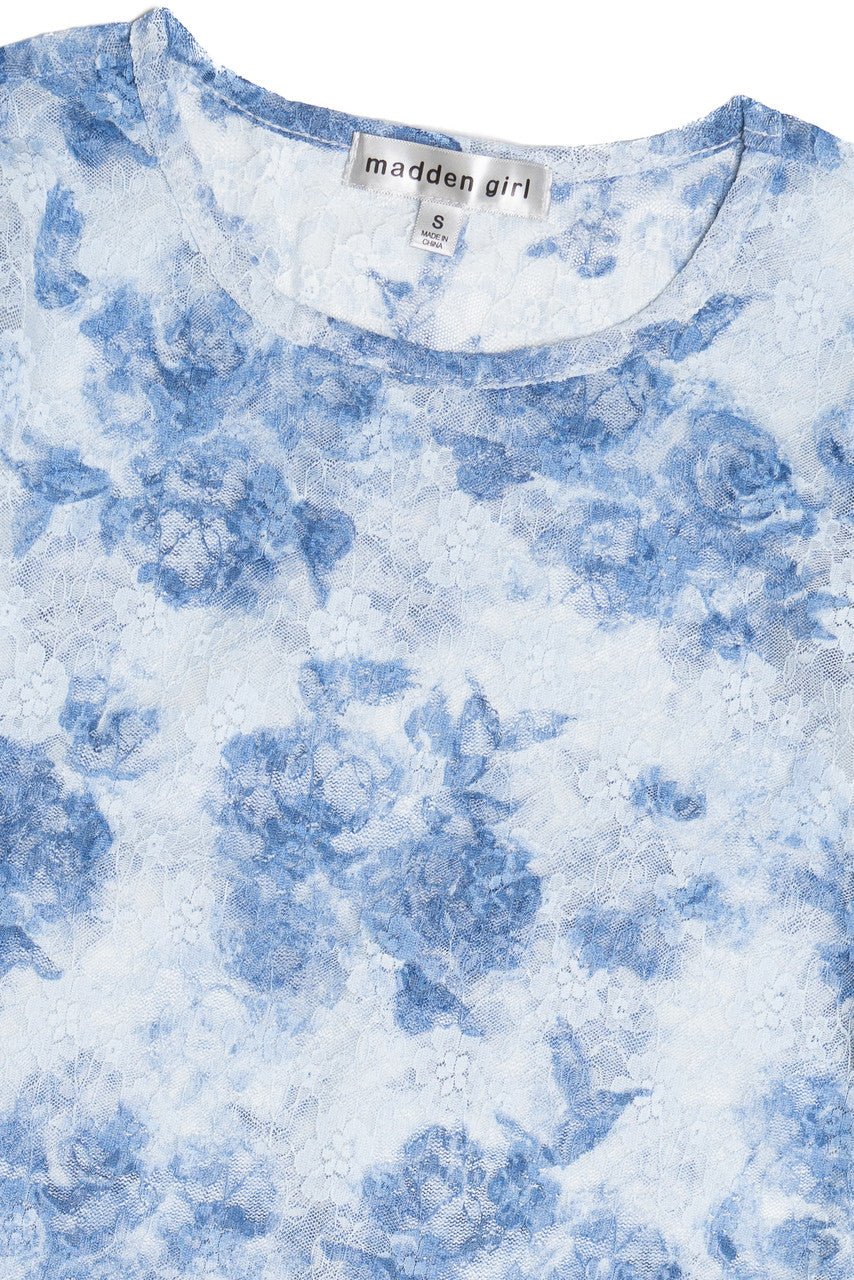 Floral Printed Lace Top