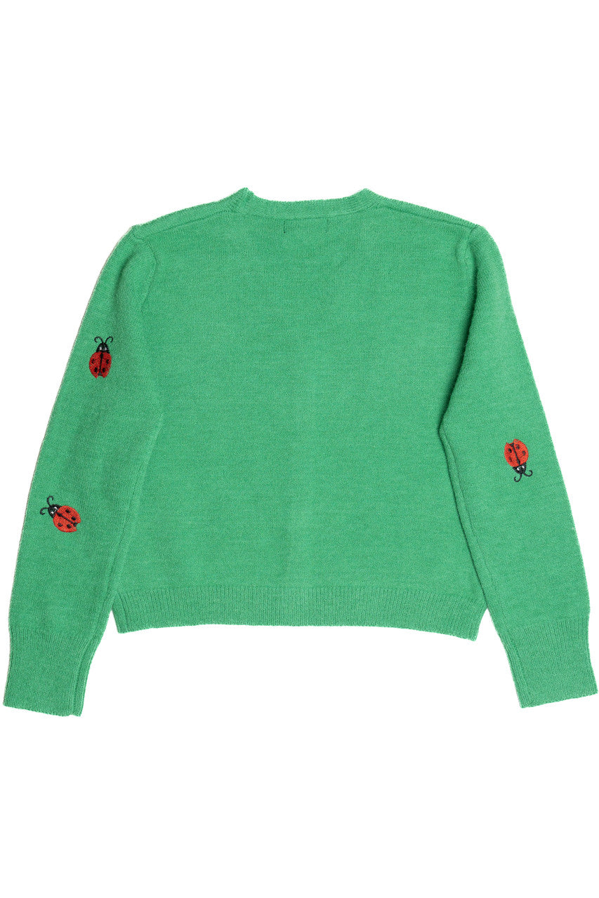 Embroidered Lady Bug Cardigan