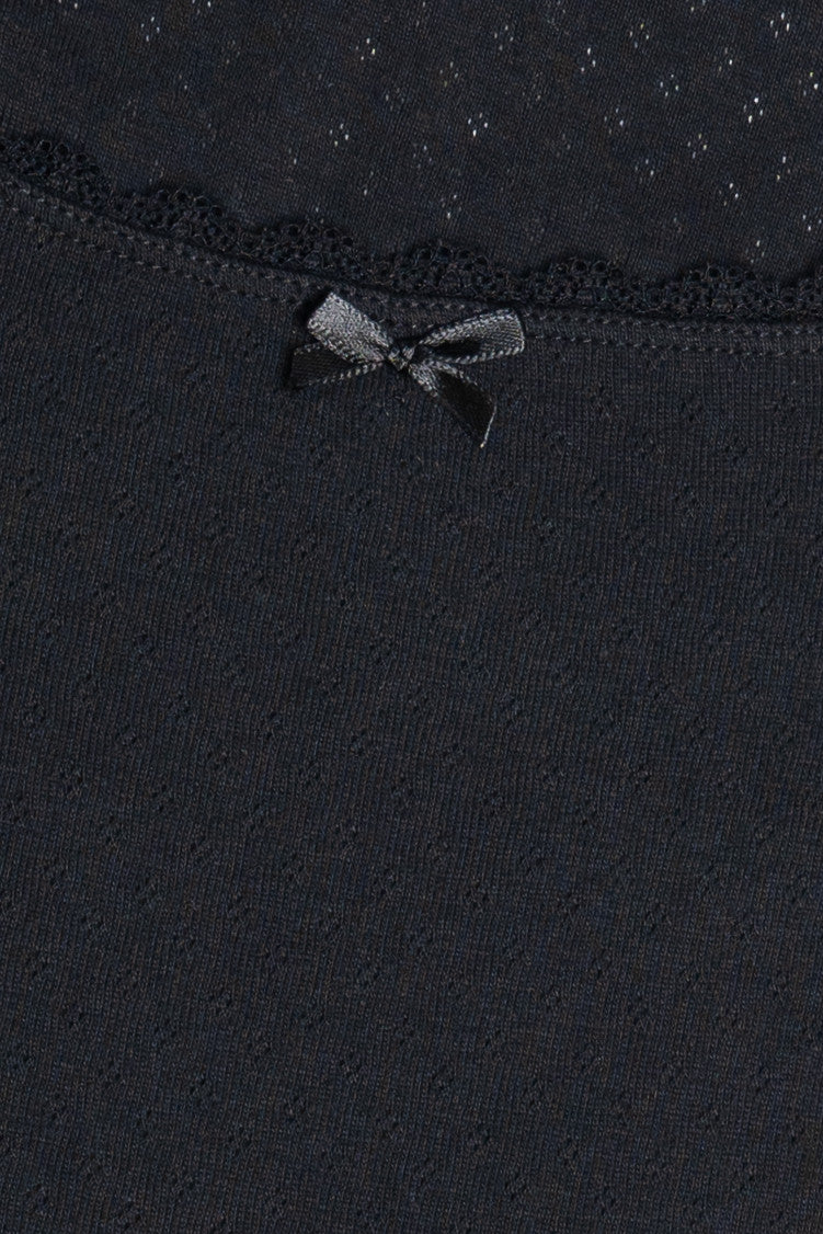 Pointelle Long Sleeve With Bow