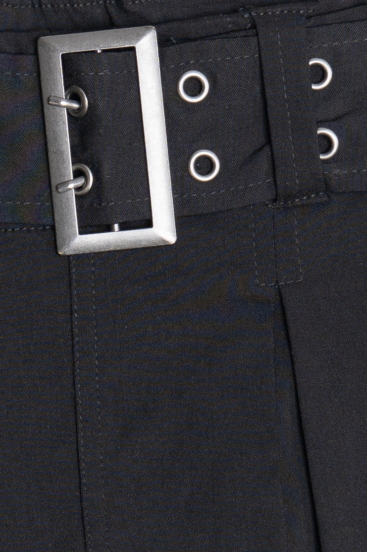 Pleated Belted Mini Skort