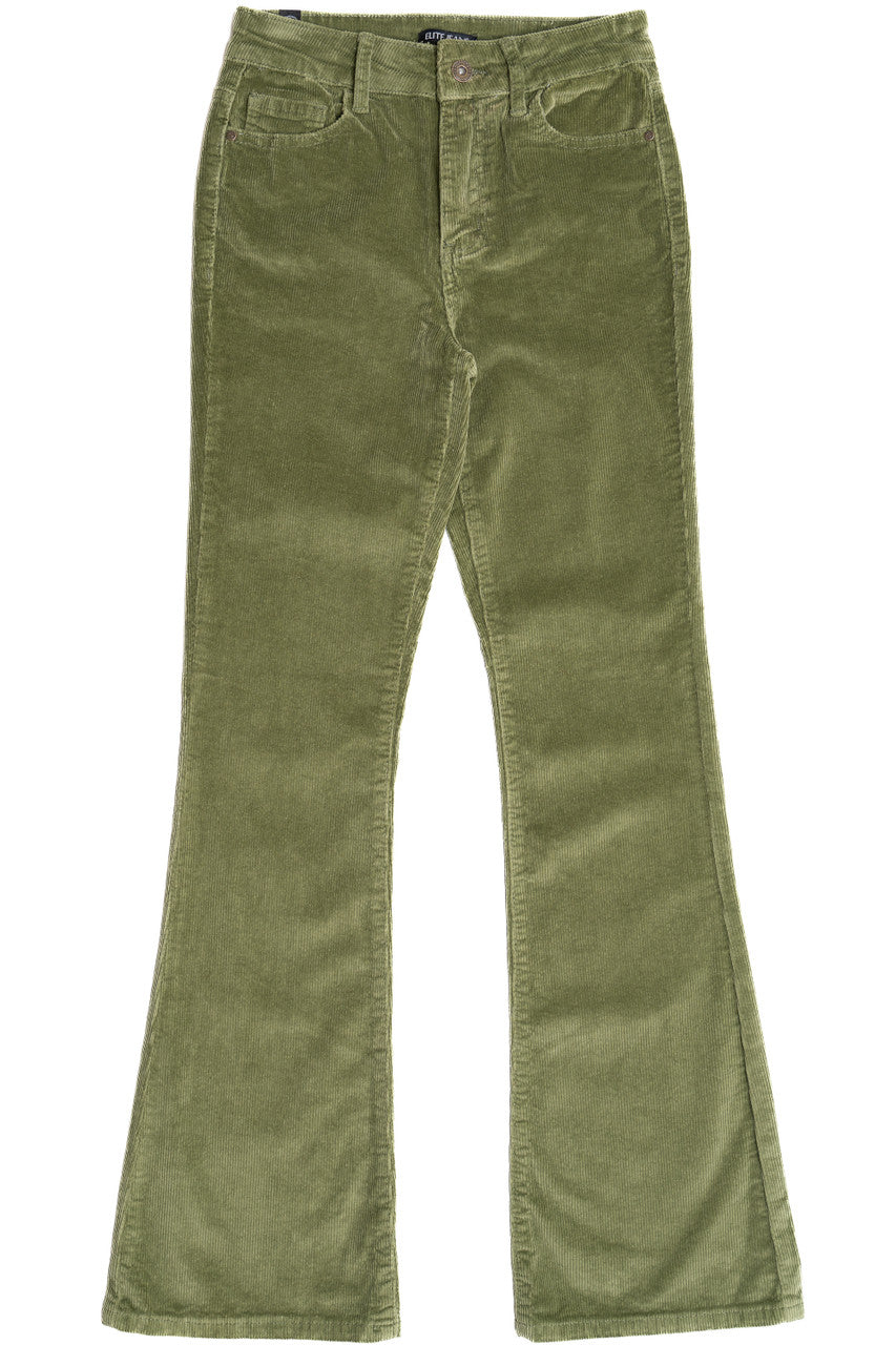 Pocket Applique Corduroy Flares